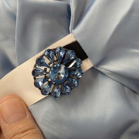 Kate Spade Wild Ones Faux Fur Trim Coat Icy Blue Coat Jacket Size 2 - Picture 12 of 12